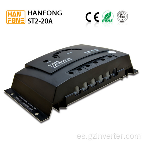 Controlador del sistema de energía solar 20A Regulador de 12V/24V